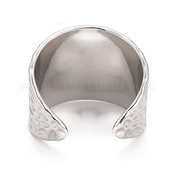 Anillo de puño abierto de acero inoxidable 304 con revestimiento iónico (IP)&nbsp;RJEW-C025-27