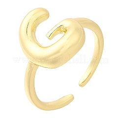 Anelli polsini aperti in ottone placcato a cremagliera&nbsp;RJEW-S394-01G-G
