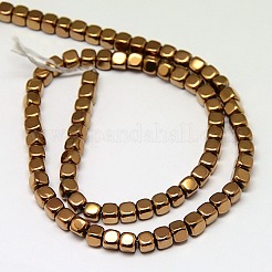 Chapelets de perles en hématite synthétique sans magnétiques&nbsp;G-J172-3x3mm-05