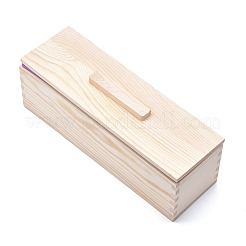 Ensembles de moules à savon rectangulaires en bois de pin&nbsp;DIY-F057-03B