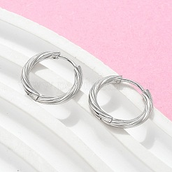 Orecchini a cerchio twist in acciaio inossidabile 304 per donna&nbsp;EJEW-A130-02C-P