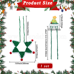 Conjunto de 1 gorro de algodón para mascota y 1 collares de estrella&nbsp;AJEW-GF0012-52