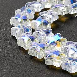 Transparent perles de verre brin&nbsp;X1-GLAA-F112-02I