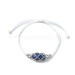 Fabrication de bracelets en macramé en acier inoxydable 304 pour porte-pierres&nbsp;AJEW-JB01193-03