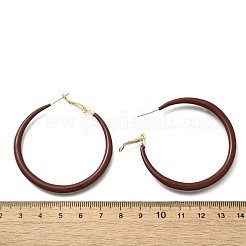 Messingring-Band-Ohrringe&nbsp;EJEW-A121-12C-G