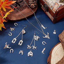 120 pièces 15 styles pendentifs en alliage de style tibétain&nbsp;TIBE-PH0002-15