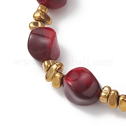 Braccialetti elastici in perline di pietre preziose imitazione acriliche per donna&nbsp;BJEW-JB13273
