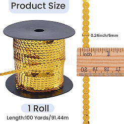1 Rolle Kunststoff Pailletten/Pailletten Kettenrollen&nbsp;KY-CY0001-14A