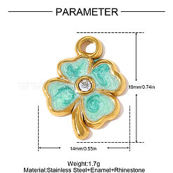 304 Edelstahl-Emaille-Anhänger&nbsp;STAS-OY010-50G