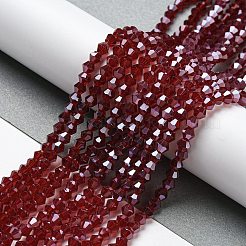 Transparentes perles de verre de galvanoplastie brins&nbsp;EGLA-A039-T3mm-A27