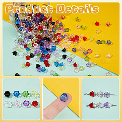 Cuentas acrílicas transparentes 800pcs 8 colores&nbsp;TACR-PH0001-80