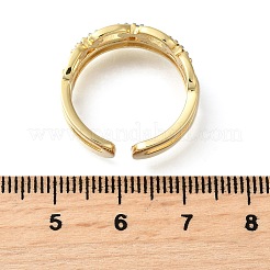 Micro ottone spianare anelli gemelli zirconi&nbsp;RJEW-D313-13PG