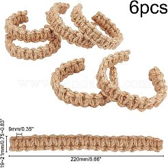 Tejer corbatas de cortina de cordón de yute&nbsp;AJEW-WH0235-19