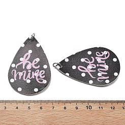 Gros pendentifs en cuir pu&nbsp;FIND-R050-03D