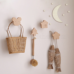 Kit de peinture de décoration murale lune et étoile en bois bricolage&nbsp;FIND-WH0117-71