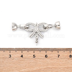 Messing Micro Pave klare Zirkonia Falte über Verschlüsse&nbsp;KK-P291-23P