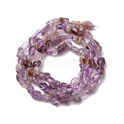 Natürliche violette Phantomquarz-Perlenstränge aus violettem Lodolith&nbsp;G-I389-A23