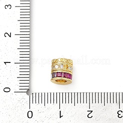 Abalorios de latón con pavé de circonitas&nbsp;KK-G526-16G
