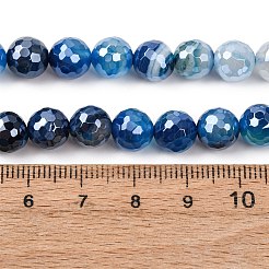 Natürliche gebänderte Achatperlenstränge&nbsp;G-B191-A02-8mm