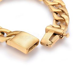 Bracelets gourmettes en acier inoxydable 304 avec placage ionique (IP)&nbsp;BJEW-E346-13A-G