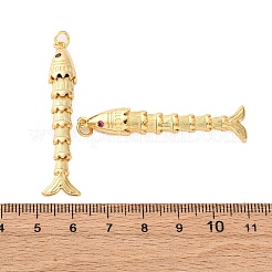 Cremagliera placcatura micro ottone spianare pendenti zirconi&nbsp;KK-M309-38H-G