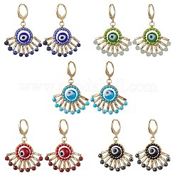 Orecchini leberback fatti a mano con malocchio in lume&nbsp;EJEW-MZ00352