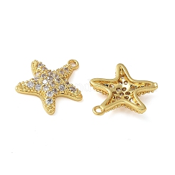 Pendentifs avec zircon cubiques à micro-pavés en laiton&nbsp;KK-C086-08G