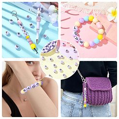 104 pièces 26 styles de perles de silicone&nbsp;SIL-SZ0003-40C