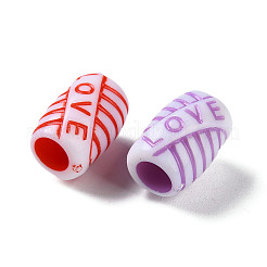 Undurchsichtige europäische Acrylperlen zum Valentinstag&nbsp;SACR-P031-14A