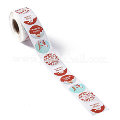 4 rouleau d'autocollants en papier auto-adhésif à pois ronds de noël&nbsp;X-DIY-A042-03A