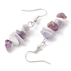 Orecchini pendenti in howlite naturale&nbsp;EJEW-JE06127-01