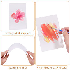 50 Stück rechteckige leere Papierkarte&nbsp;DIY-WH0591-322B