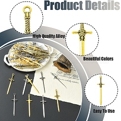 60 pz 4 stili pendenti in lega di stile tibetano&nbsp;FIND-YW0012-79