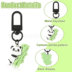 15 pendentif décoratif en résine panda de 5 styles&nbsp;HJEW-YW00210