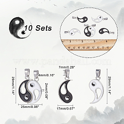 10 Sets geteilte Anhänger aus Legierungs-Emaille&nbsp;FIND-CA0006-24