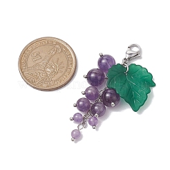 Trauben-Anhänger mit natürlichem Amethyst&nbsp;HJEW-TA00266-01