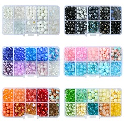 DIY-Sets zur Schmuckherstellung mit runden Glasperlen&nbsp;DIY-YW0010-93A