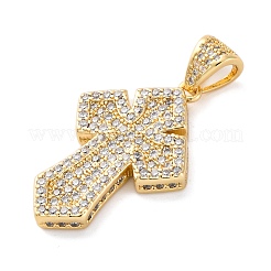 Colgante micropavé cubic zirconia de latón&nbsp;KK-S510-48G-02