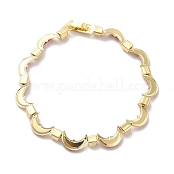Kettenarmband mit Zahnstangenbeschichtung aus Eisen mit Mond und rechteckigen Gliedern&nbsp;BJEW-I300-01G