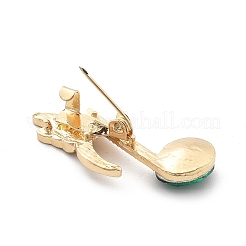 Spilla con strass a forma di nota musicale&nbsp;JEWB-A031-02G-02