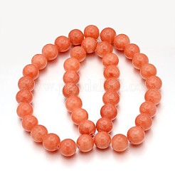 Natürliche gelbe Jade Perlen Stränge&nbsp;JBR10mm-34