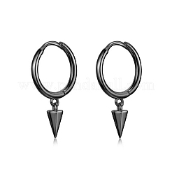Boucles d'oreilles unisexes S925 argentées géométriques triangulaires&nbsp;RI4455-3