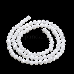 Chapelets de perles en verre opaque électrolytique&nbsp;EGLA-A035-P4mm-A01