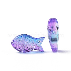 Perles de verre peintes par pulvérisation transparent&nbsp;GLAA-I050-10