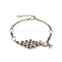 Elegante Gliederarmbänder aus Legierung und farbenfrohen Strassen&nbsp;WG00069-01