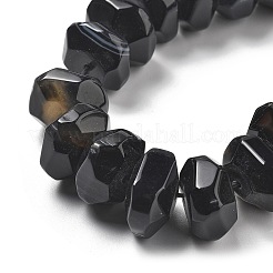 Natürliche schwarze Achat Perlen Stränge&nbsp;G-K392-A18