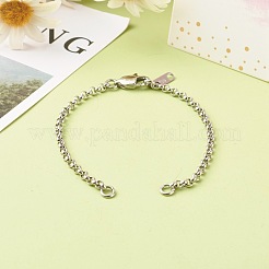 Bracciali a catena rolo in acciaio inossidabile 304 fatti a mano resistenti all'ossidazione che realizzano accessori&nbsp;AJEW-JB01026-01