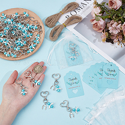 50 pendentif décoratif en alliage d'ange et plastique ABS imitation perle&nbsp;HJEW-OC00348