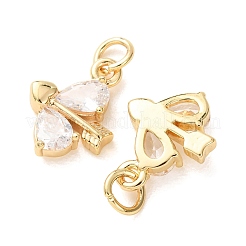 Latón micro pavimenta claro cubic zirconia encantos&nbsp;CU-E003-14G-B