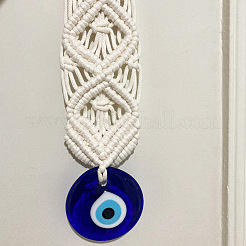 Colgante de pared tejido macramé cordón de algodón&nbsp;EVIL-PW0002-19